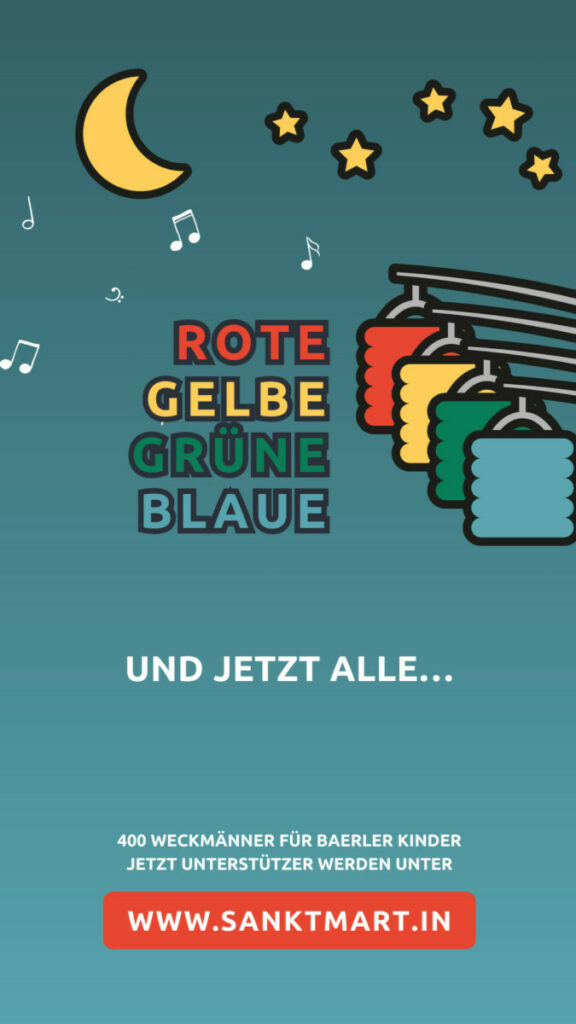 Rote, gelbe, grüne, blaue, lieber Martin komm und schaue. 400 Weckmänner für Baerler Kinder. Jetzt Unterstützer werden. Sankt Martin