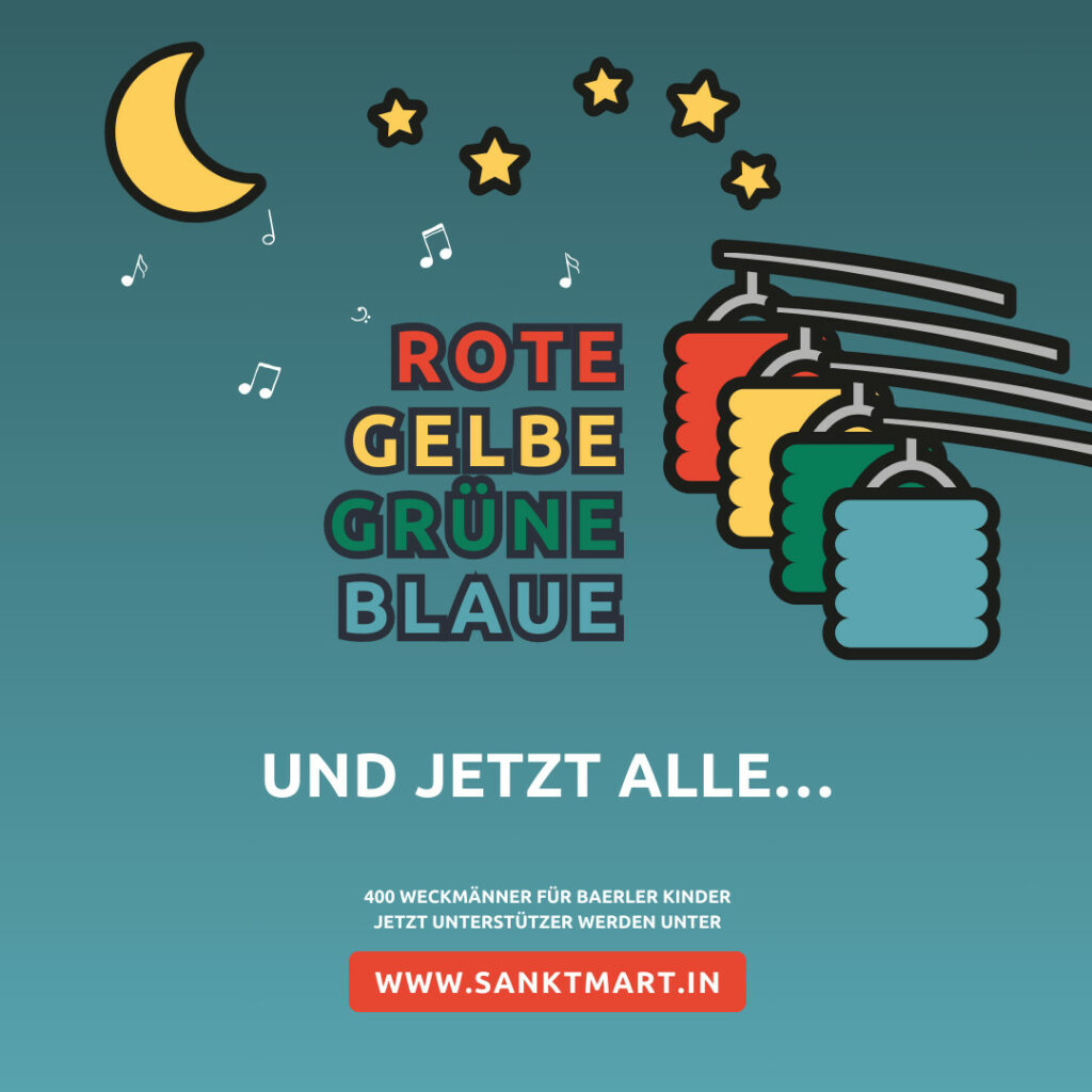 Rote, gelbe, grüne, blaue, lieber Martin komm und schaue. 400 Weckmänner für Baerler Kinder. Jetzt Unterstützer werden. Sankt Martin