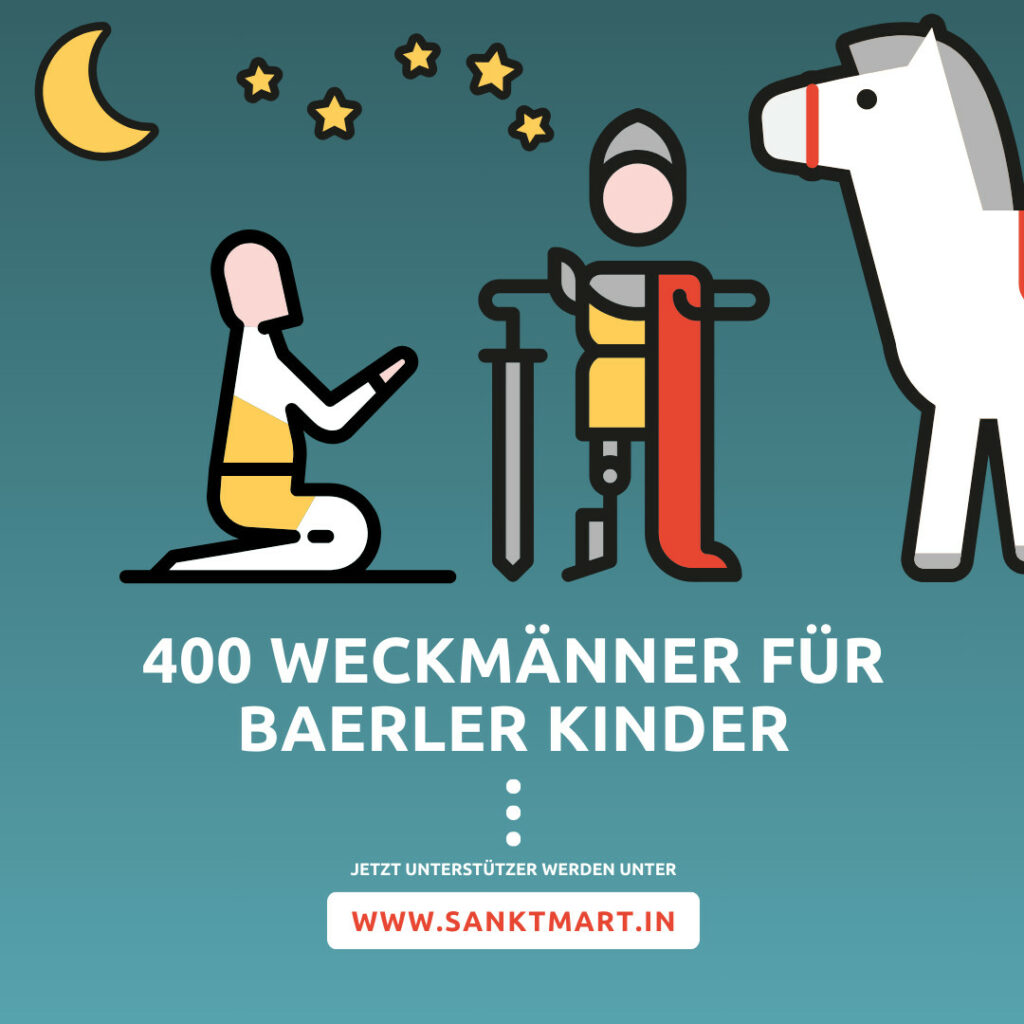400 Weckmänner für Baerler Kinder. Jetzt Unterstützer werden. Sankt Martin